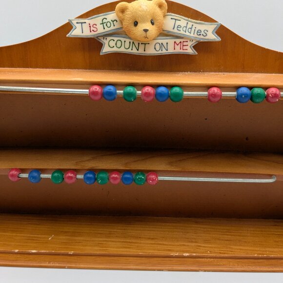 Cherished Teddies "T is for Teddies Count on Me" Wooden Display Shelf 1997 - Picture 2 of 12